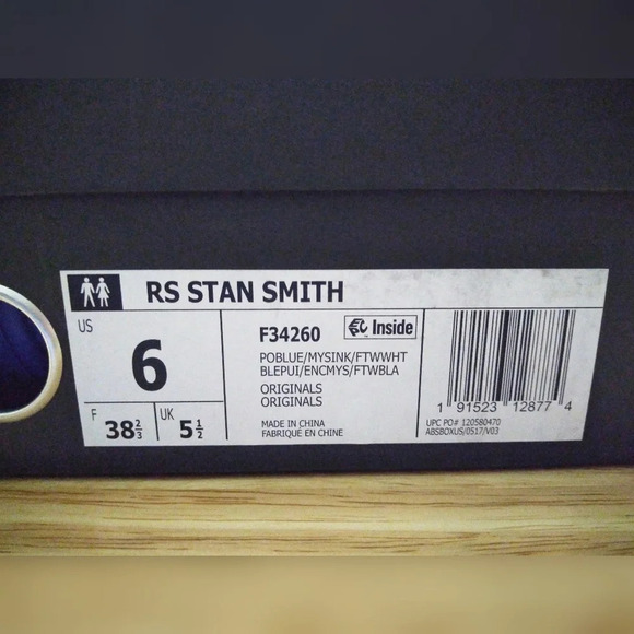 ADIDAS X RAF SIMONS Stan Smith Blue Sneakers Unisex Size 6 - Picture 7 of 8